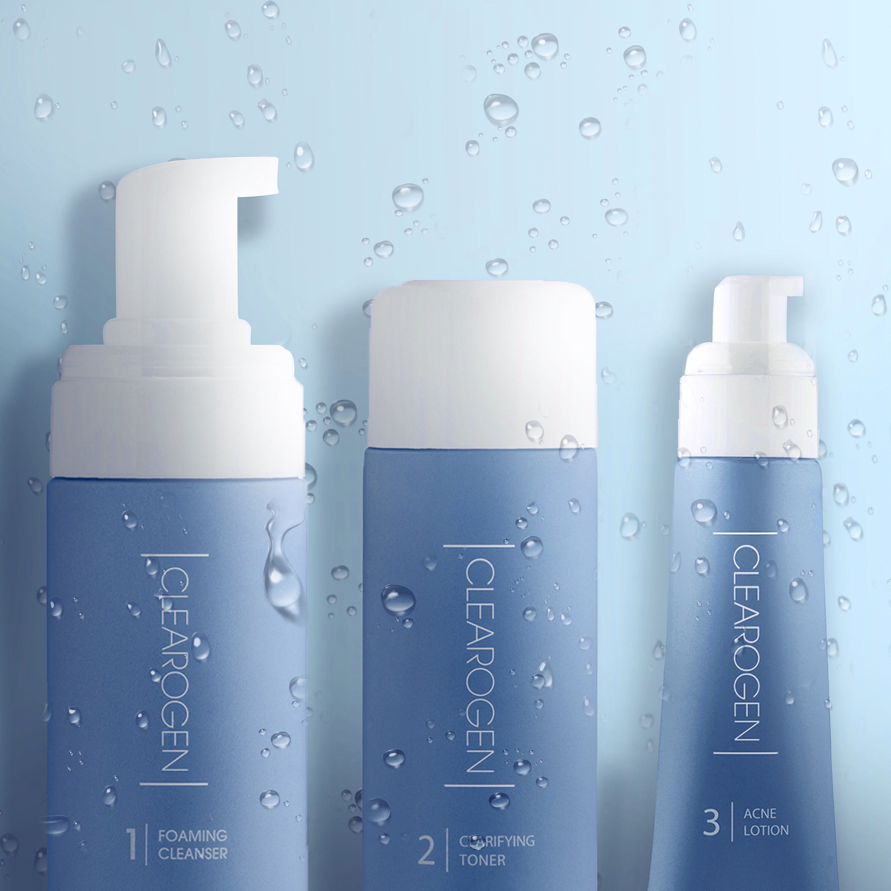 30-Day  Ultimate Acne Clearing 3-Step Treatment with 2.5% Benzoyl Peroxide - Clearogen